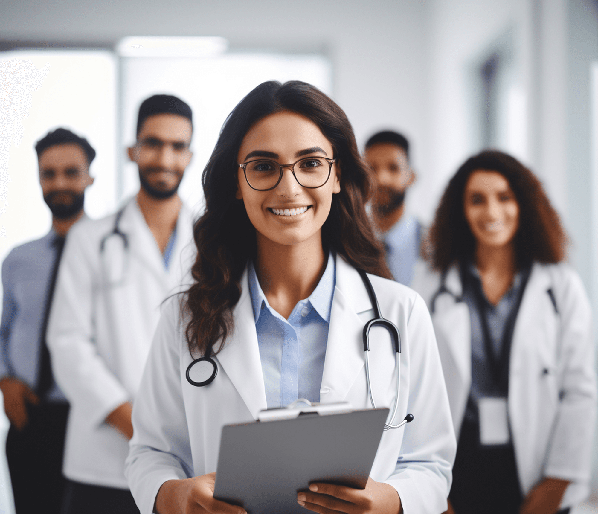 Doctor with patient